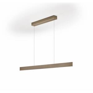 Závesné svetlo Fara LED, hore/dole, dĺžka 132 cm bronzová