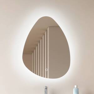 Zrkadlo Lucande LED Celestiel, v tvare kvapky, CCT, 60 cm