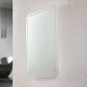 Lucande LED zrkadlo Celestiel, uhlové, vyhrievané, CCT, 70 cm