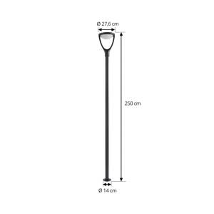 Lucande LED vonkajšie svetlo Filor, čierne, hliník, 250 cm
