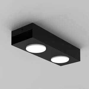 Downlight Ian v čiernej, 2-plameňové