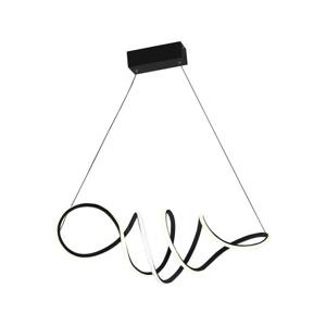 Závesné svietidlo LED Loca, plast, čierna farba, 56 W, dĺžka 70 cm