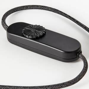 Stolná lampa Tala Knuckle, číre sklo, orech
