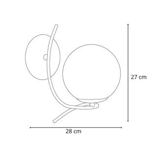 Nástenné svietidlo Sentia, chróm / dymová sivá, sklo, Ø 15 cm