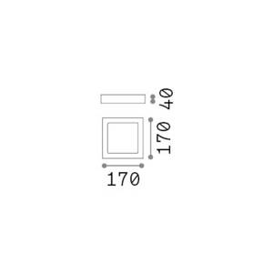Ideal Lux LED nástenné svietidlo Universal, biele, hliník, 17x17 cm