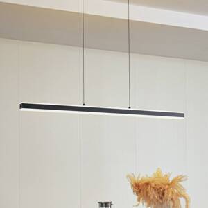 Závesné svietidlo Lucande Pendolo LED, čierna farba, hliník, 120 cm