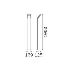 Ideal Lux LED svetlo na chodník Štýl čierny, výška 100 cm 3 000 K