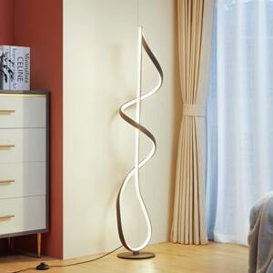 Stojacia lampa Lucande LED Rodado, čierna, 132 cm, hliník