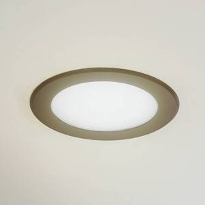 Prios LED vstavané bodové svietidlo Rida, čierne, 11,5 cm, 9 W, CCT