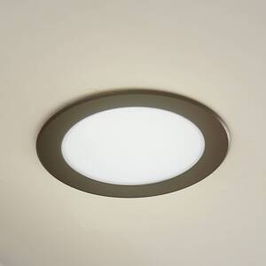 Prios LED vstavané bodové svietidlo Rida, čierne, 14,5 cm, 12 W, CCT
