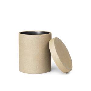 ferm LIVING Nádoba Bon, výška 10,5 cm, béžová, porcelán