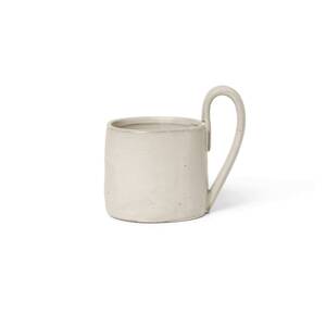 ferm LIVING Flow hrnček, biely, 360 ml, keramika, glazovaný