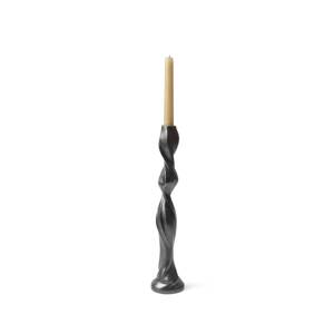 ferm LIVING Sviečka Gale, čierna, 37,5 cm, hliník