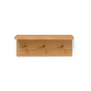 ferm LIVING úložný regál Place Rack, dĺžka 45 cm, háčik, drevo