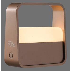 Dobíjacia stolová lampa PURE LED Pure Go, bronz, hliník