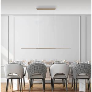 PURE LED závesné svietidlo Povrch, bronz 125 cm hliník 3 000 K