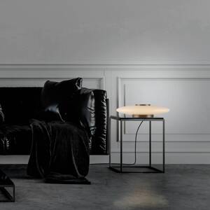 PURE LED stolová lampa Vitrum hnedá/opál, sklo/hliník stmievač