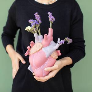 SELETTI Váza Love in Bloom, farebná, výška 25 cm, porcelán