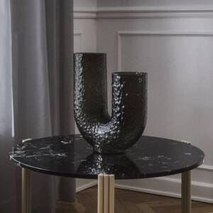 Váza AYTM Arura, čierna, výška 40 cm, šírka 34 cm, sklo
