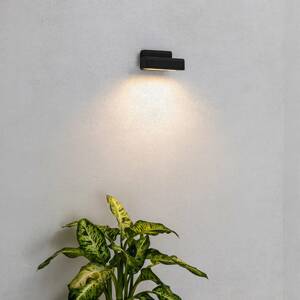 Balic LED vonkajšie nástenné svietidlo, čierne, hliník, šírka 15 cm