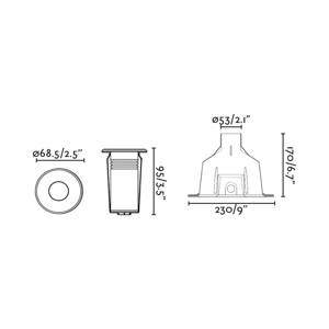 LED osvetlenie bazéna Nok, niklová farba, nerezová oceľ, Ø 6,8 cm, IP68