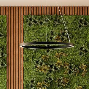 Závesné svietidlo Molto Luce LED Perfora Pro, čierne, Ø 90,5 cm