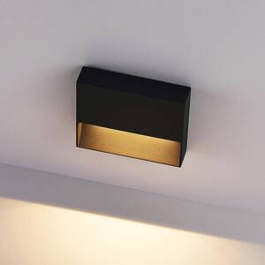 Vonkajšie nástenné svietidlo Molto Luce LED Cado, šírka 14 cm, čierne