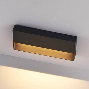 Vonkajšie nástenné svietidlo Molto Luce LED Cado, šírka 25 cm, čierne
