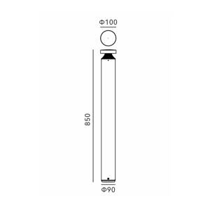 Molto Luce Mona LED závesná lampa, Ø 10 cm, hliník, výška 85 cm