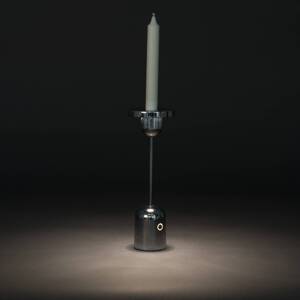Nabíjateľná stolná lampa Cassis LED, strieborná farba, hliník, IP54, CCT