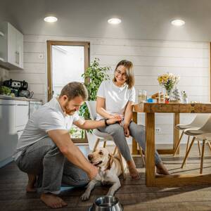 Klira vstavané LED svetlo, biele, Ø 9cm, IP44, stmievateľné, 3 jednotky