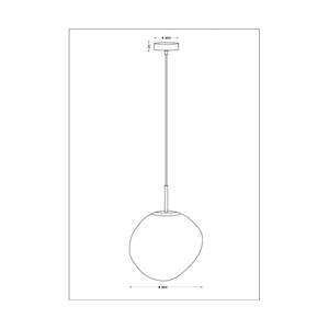 Závesné svetlo Canopus, fialová farba, Ø 36 cm, sklo, E27