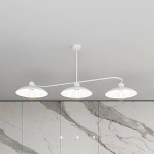 Stropné svietidlo Foster, 3-pl., 113 cm, biela, kov, E27