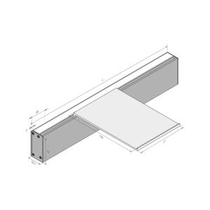 Nástenné svietidlo LED Intero-Line, čierne, 120 cm, hliník, CCT hore/dole