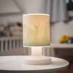 Nabíjacia stolová lampa Scandi Wald LED, zelená, 21 cm, plast