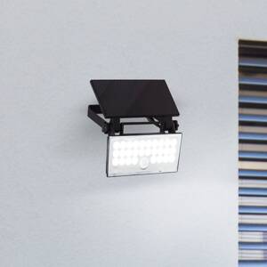 LED solárny vonkajší nástenný reflektor Luton Sensor, čierny, W 19 cm