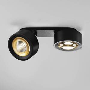 Egger LED reflektor Clippo Optic Duo, čierna/zlatá, 2 svetlá DTW