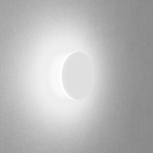 Egger LED nástenné svietidlo Orbit, biele, Ø 12,5 cm, hliník, 2 700 K