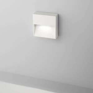 Egger LED vonkajšie nástenné svietidlo Vigo Q, biele 11x11 cm hliník 3 000