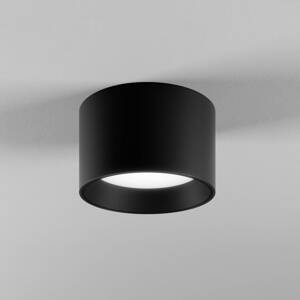 Egger LED stropné svietidlo Ringo čierne Ø 12,6 cm hliník IP54 3 000 K