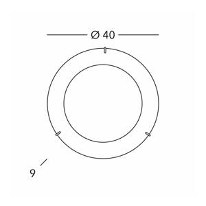 Stropné svietidlo KOLARZ Moon, Ø 40 cm, biele/24 karátové zlato