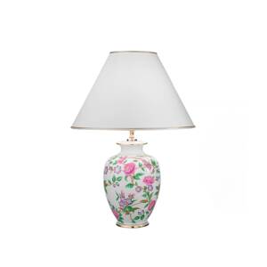 Stolná lampa KOLARZ Giardino Flora, výška 43 cm, biela/farebná