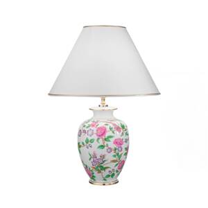 Stolná lampa KOLARZ Giardino Flora, výška 55 cm, biela/farebná