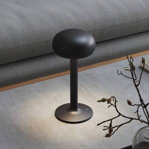 Nabíjacia stolová lampa EVA Solo LED Emendo, čierna, stmievateľná, IP44