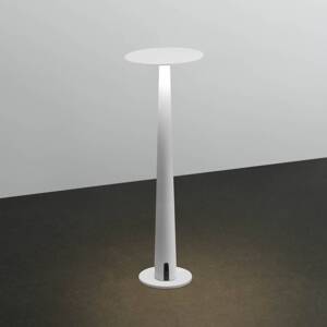 Dobíjacia stolová lampa Nemo Portofino LED, biela, hliník
