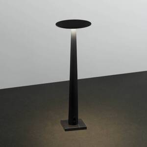 Dobíjacia stolová lampa Nemo LED Portofino, čierna, mramor