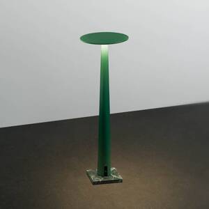 Nabíjateľná stolová lampa Nemo Portofino LED, smaragdovo zelená, mramor