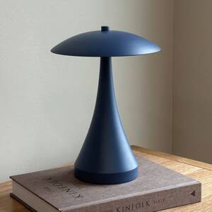 Dyberg Larsen LED dobíjacia stolová lampa Vienna, modrá, výška 28 cm