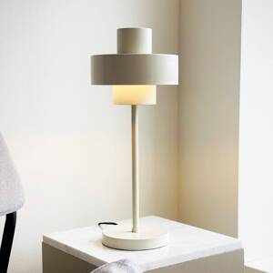 Dyberg Larsen stolová lampa Stoke, tmavo biela, výška 49,5 cm
