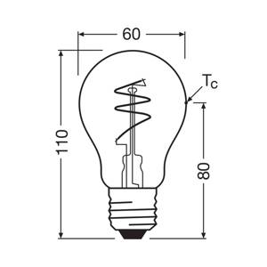 OSRAM LED Vintage E27 4,6W 2.200K špirálové vlákno číre tmavé